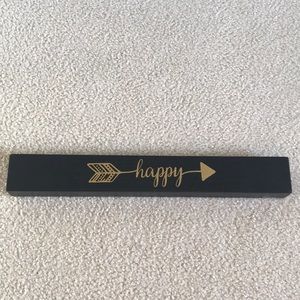 “Happy” Wooden Sign